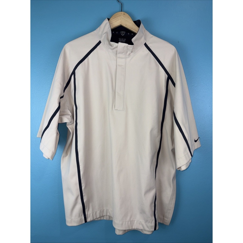 Nike Golf Jacket Short Sleeve Size XL Tan Nike fit Storm